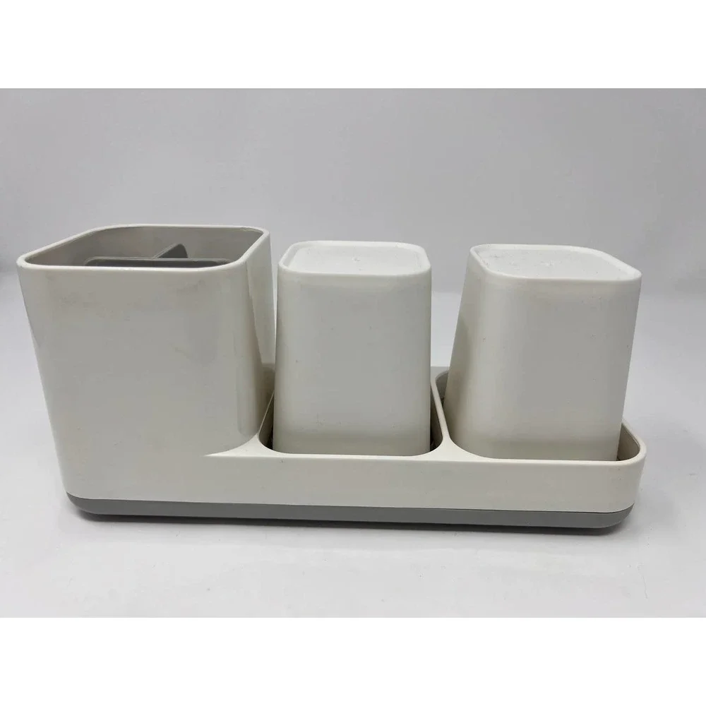 Bathroom Toothbrush & Toothpaste Holder with‎ Two Cups